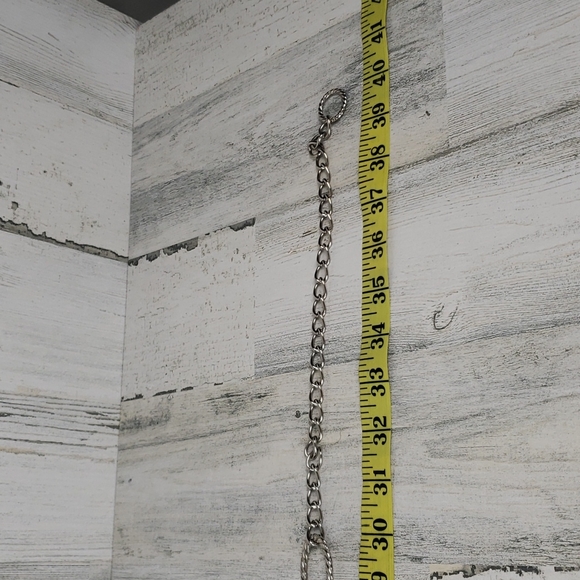 Silvertone chain link belt, adjustable sizing, 28" to 40" - Picture 3 of 6